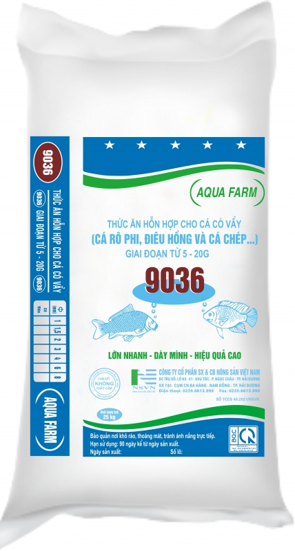 9036 - Thức ăn cho cá có vảy 36% Protein