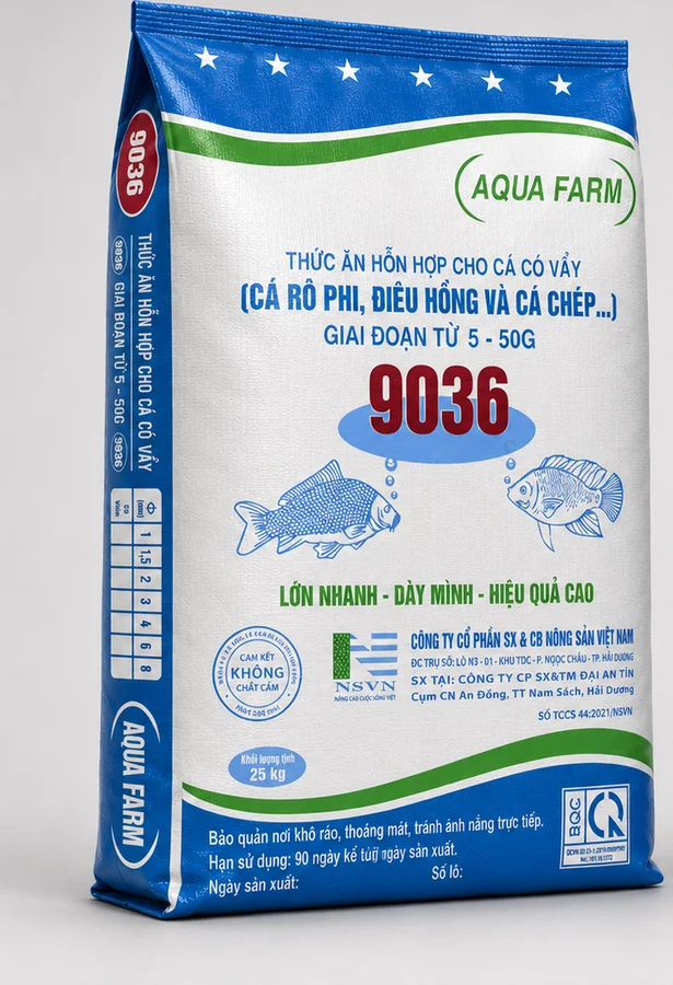 AQUA FARM 9036 HH cho cá có vẩy giai đoạn 5-50g