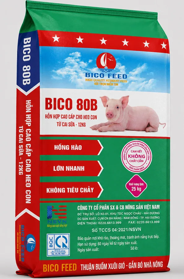 BICO 80B HH cao cấp cho heo con từ cai sữa - 12Kg