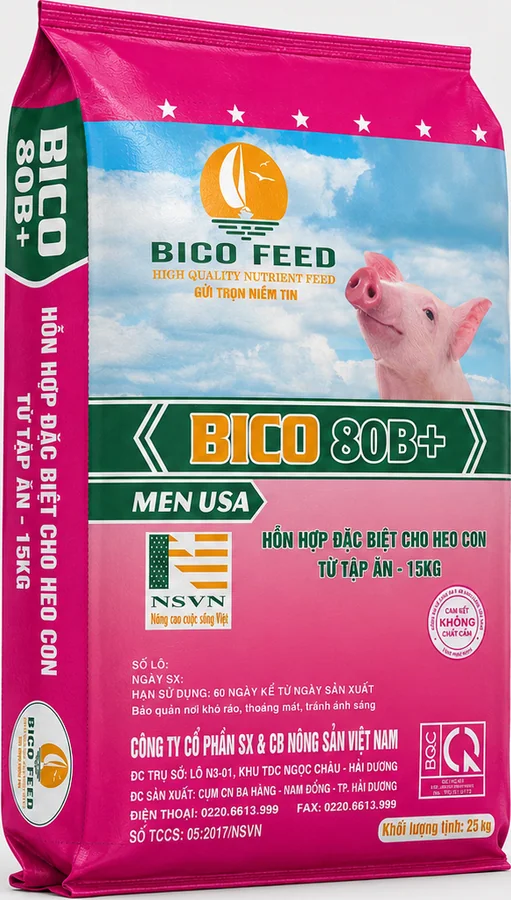 BICO 80B+ HH đặc biệt cho heo con từ tập ăn - 15Kg