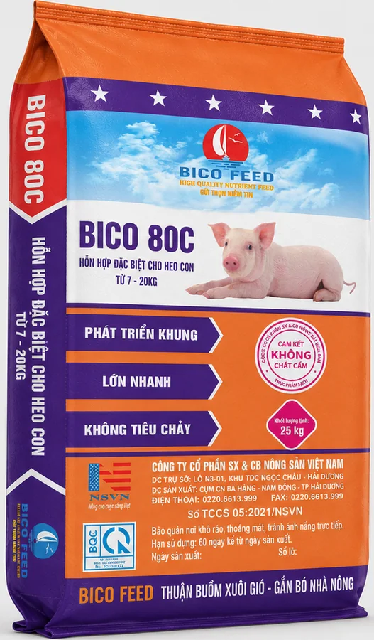 BICO 80C HH đặc biệt cho heo con giai đoạn 7-20Kg