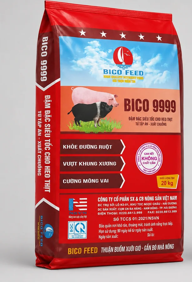 Bao thức ăn BICO FEED 9999 thực tế