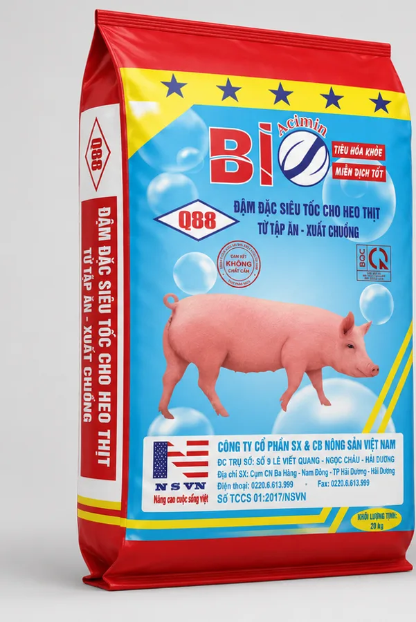 Bao thức ăn BIOACIMIN Q88 thực tế
