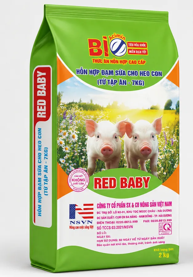 RED BABY HH đạm sữa cho heo con từ tập ăn - 7Kg