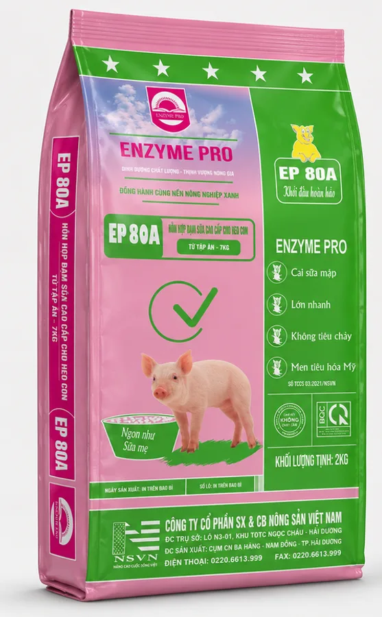 EP 80A HH đạm sữa cao cấp cho heo con từ tập ăn - 7Kg