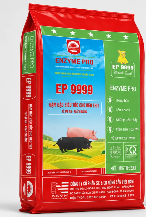 Bao thức ăn ENZYME PRO EP 9999 thực tế